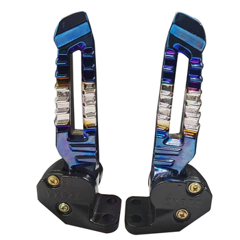 Motocykel zadný pedál — hliníková zliatina, elektroplátovanie, ZZBXX, kompatibilný s Tank pedálmi