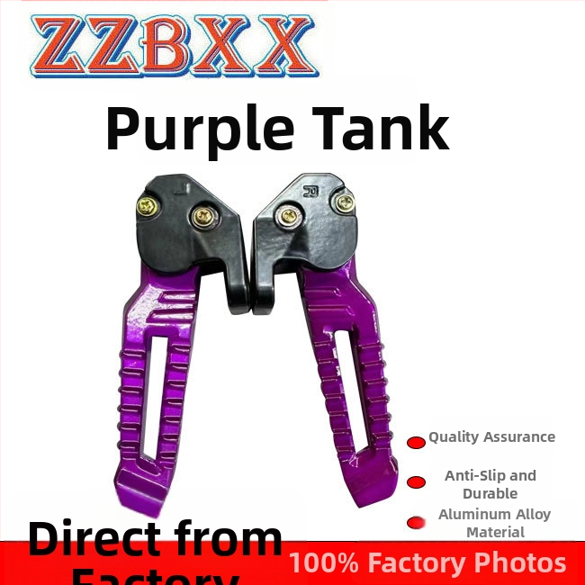 Motocykel zadný pedál — hliníková zliatina, elektroplátovanie, ZZBXX, kompatibilný s Tank pedálmi