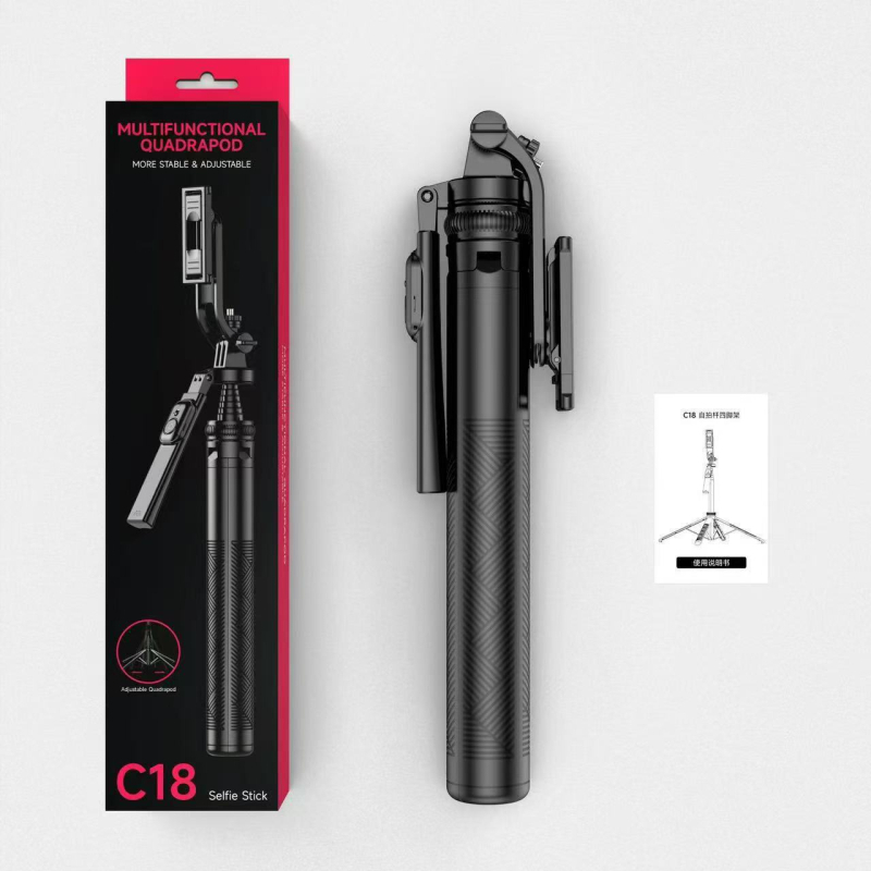 Bluetooth Selfie Šipka Tripod s Daljinskim Upravljačem – Aluminijska Legura, Teleskopska Šipka, Protuklizni Stabilizator, Ugrađena Stabilizacija Slike, Za Mobitel
