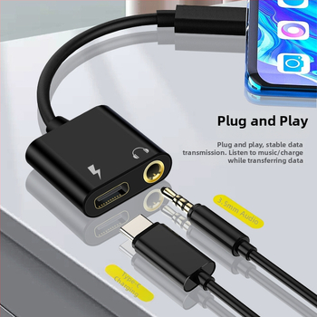 Type-C na 3,5 mm slúchadlový adaptér pre Huawei a Xiaomi