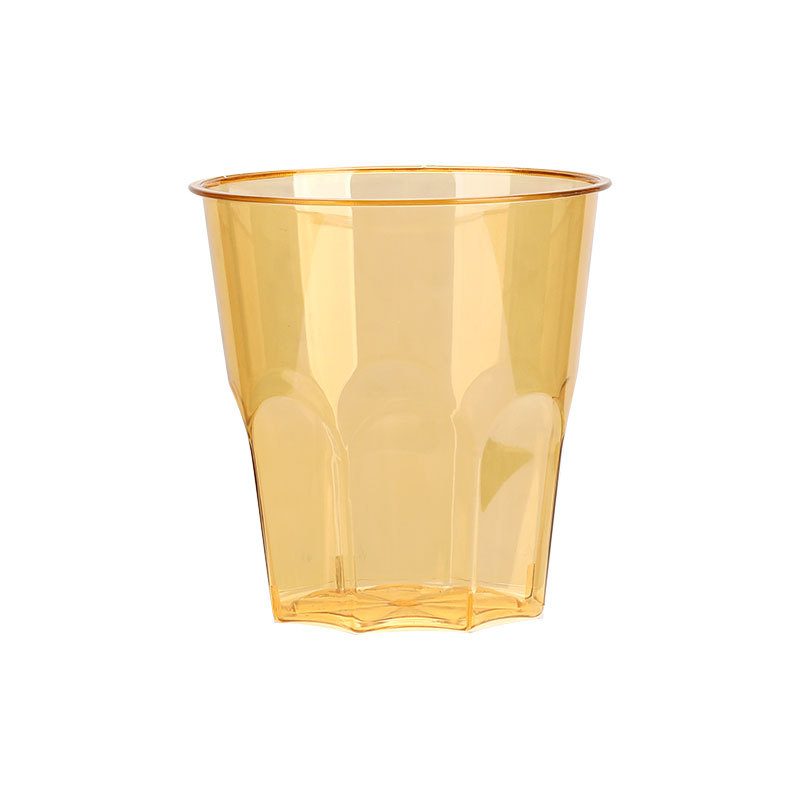 Jednokratna plastična čaša s osmerokutnim uzorom dijamantne sjene, kapacitet 101–200 ml; pogodna za kafiće, hladna pića i milk tea; moguć ispis logotipa; prilagodba; kutija 1000 komada