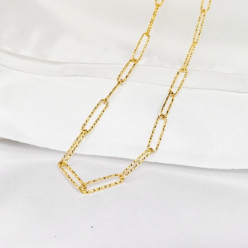 Square Jewelry nehrđajući čelik ovalni lanac s cvjetnim uzorkom, elektroplatiran, za DIY nakit – ogrlica i narukvica