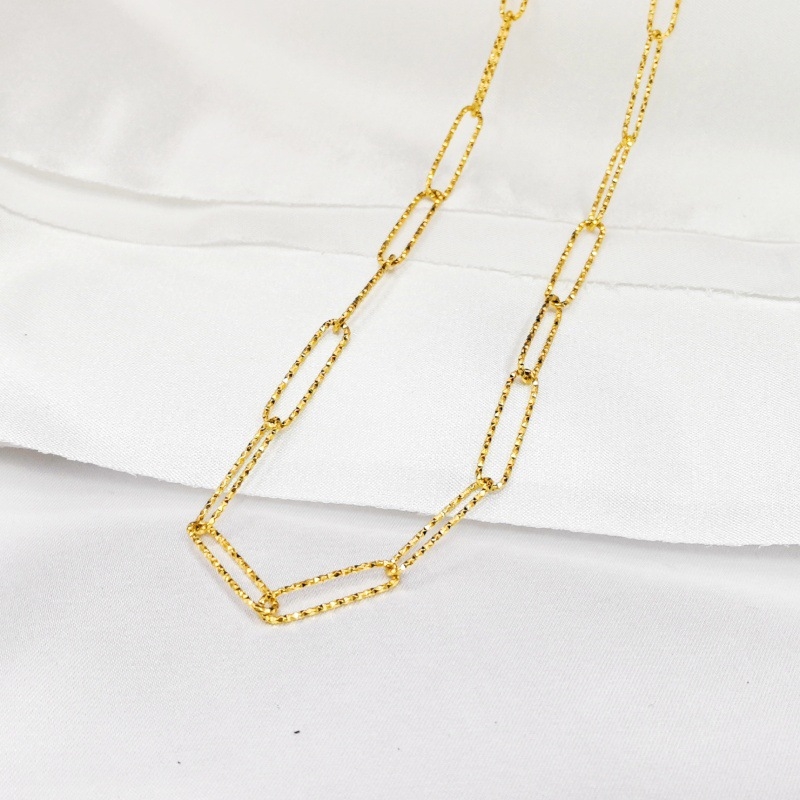 Square Jewelry nehrđajući čelik ovalni lanac s cvjetnim uzorkom, elektroplatiran, za DIY nakit – ogrlica i narukvica