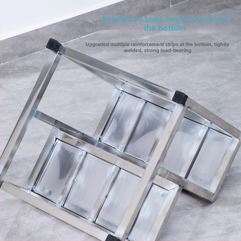 Podnož za stopala za ginekološki pregled od nehrđajućeg čelika — moderni minimalistički dizajn, višenamjenski