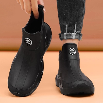 Muške vodootporne gležnjače srednje visine, sportski stil, PU gornji dio, gumeni potplat, okrugli vrh, umjetno krzno