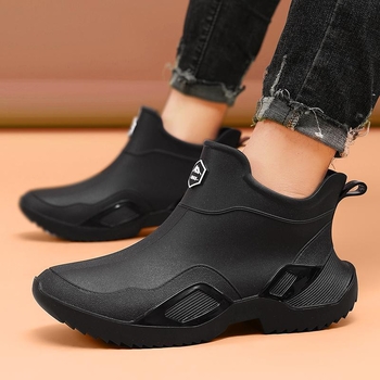 Muške vodootporne gležnjače srednje visine, sportski stil, PU gornji dio, gumeni potplat, okrugli vrh, umjetno krzno