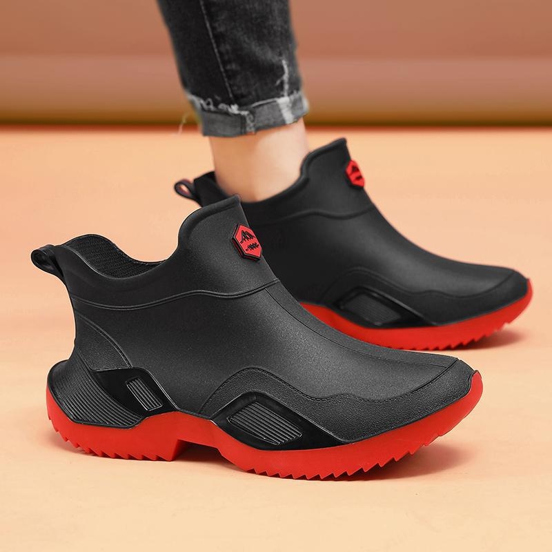 Muške vodootporne gležnjače srednje visine, sportski stil, PU gornji dio, gumeni potplat, okrugli vrh, umjetno krzno