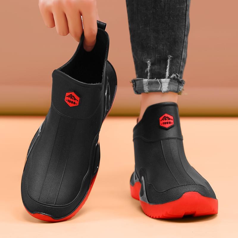 Muške vodootporne gležnjače srednje visine, sportski stil, PU gornji dio, gumeni potplat, okrugli vrh, umjetno krzno