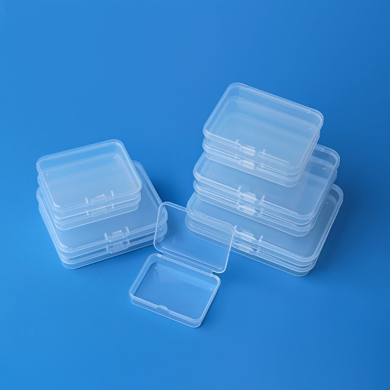 Kutija za pohranu s poklopcem — PP plast, pravokutna kutija za hardverske dijelove i pakiranje za nokte, debljina zida 0.1–1 mm