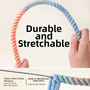 Papagáj hra so dúhovým gradientným lanom a lezeckou šnúrkou, určená na brúsenie zobáka a pazúrov – príslušenstvo pre klietku