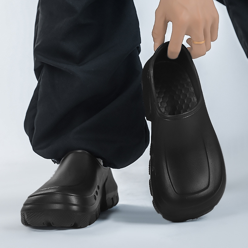 Muške papuče kuhara za kućnu rad – gornji dio EVA, đon EVA, tehnologija injekcijskog kalupa, Baotou zatvarač