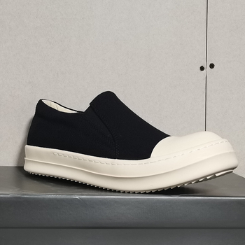 Prilagodljive muške tenisice od platna, niske, casual s debelim potplatom, Slip-On, za par