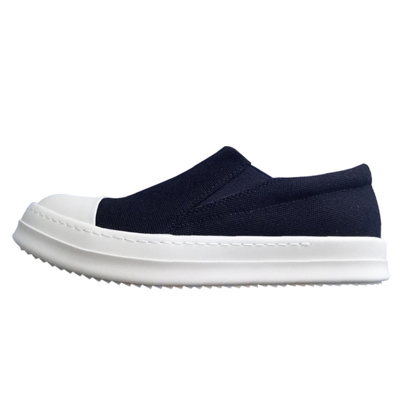 Prilagodljive muške tenisice od platna, niske, casual s debelim potplatom, Slip-On, za par