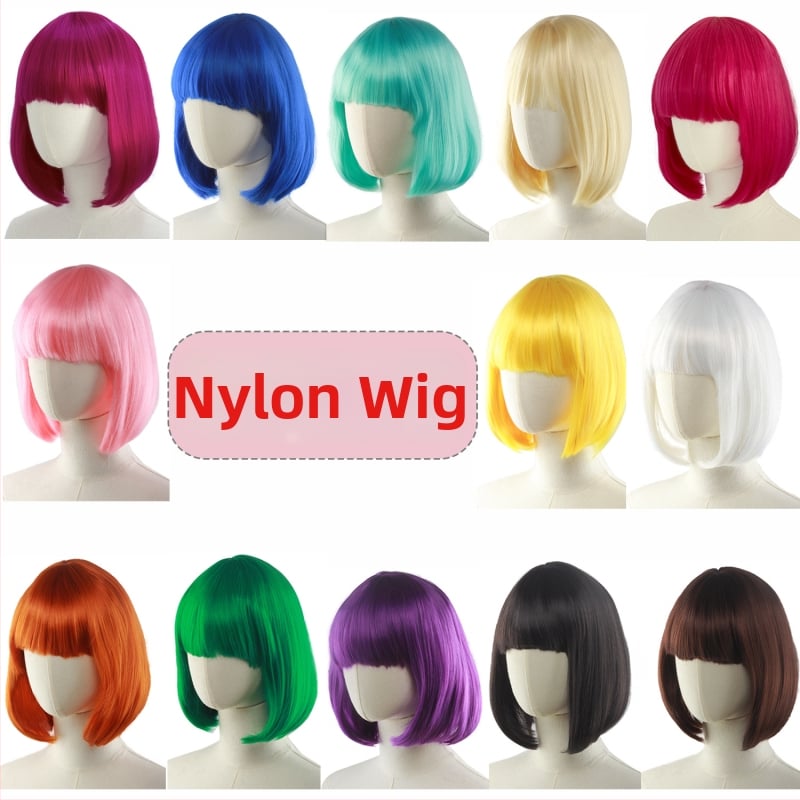 Nylon kratka ravna perika, model 1177A, visokotemperaturna žica