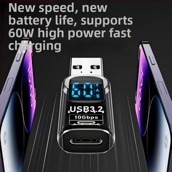 USB digitálny displejový adaptér zobrazuje napätie, prúd a výkon – Tanigawa Adapter-usb digital display, univerzálny OTG-kompatibilný