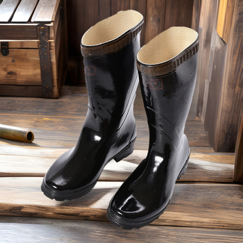 Zhengfeng gumicsizma építőiparhoz és bányászathoz, magas szárú, csúszásmentes talp, vízálló, kopásálló