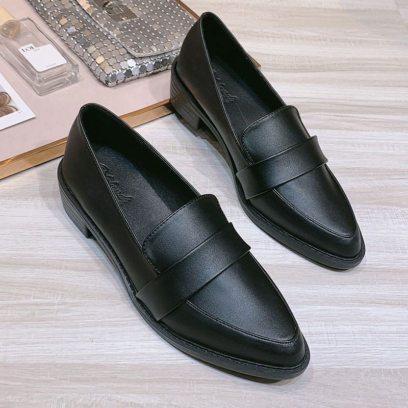 Ženske plosnate cipele, gornji dio od mikrovlaknaste kože, nizak mačji potpetica, PU potplat, PU uložak, elegantan stil