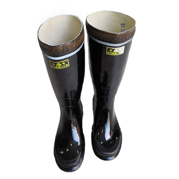 Fényvisszaverő ipari-bányász esőcsizma, anti-perforáció, csúszásmentes, vízálló, magas szár