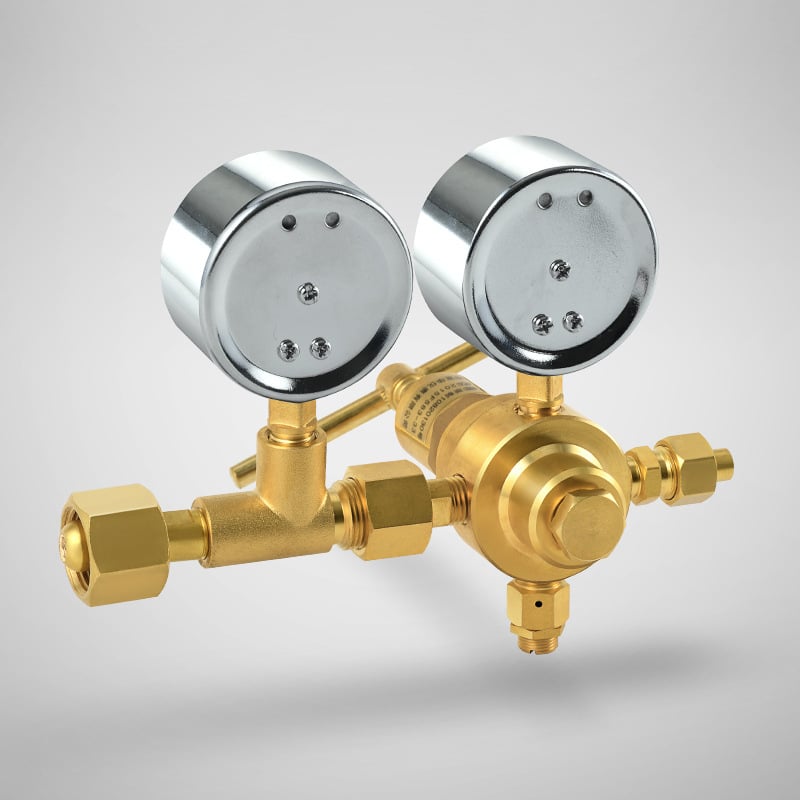 YQD-370 Ρυθμιστής πίεσης αζώτου υψηλής πίεσης, σώμα από ολόχαλκό, σύνδεση με βίδες, εύρος μέτρησης 2-4/6