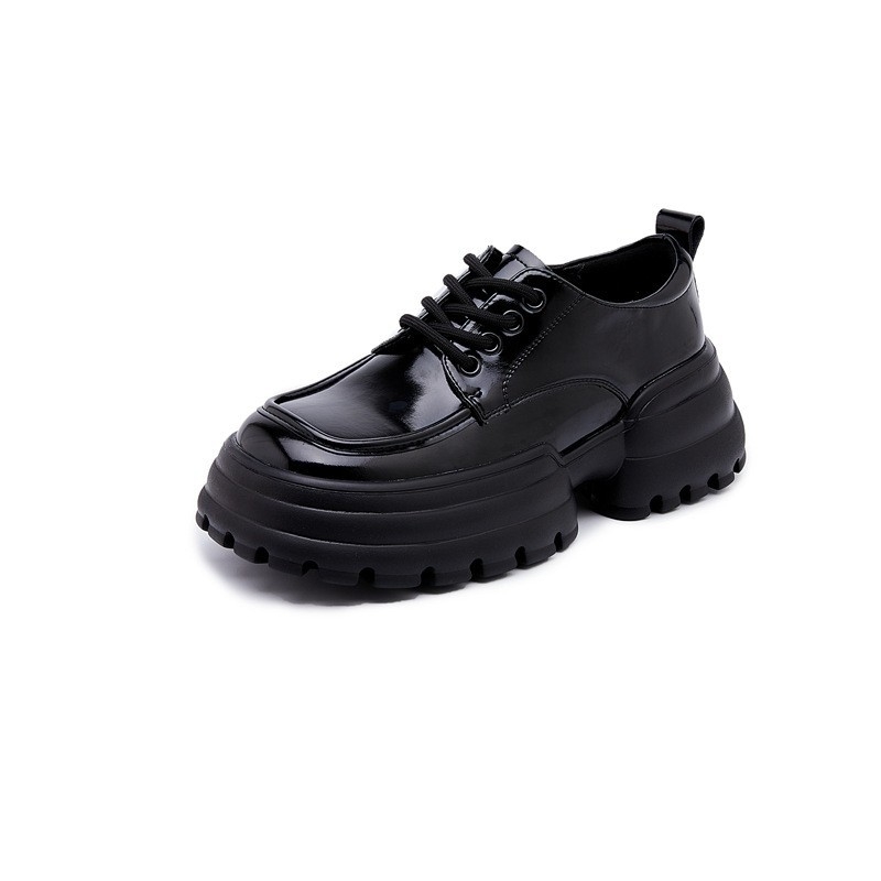 Loafers pentru femei, cu vârf rotund, toc înalt de 6–8 cm, partea superioară din Super Fiber, talpă interioară din piele de porc în două straturi