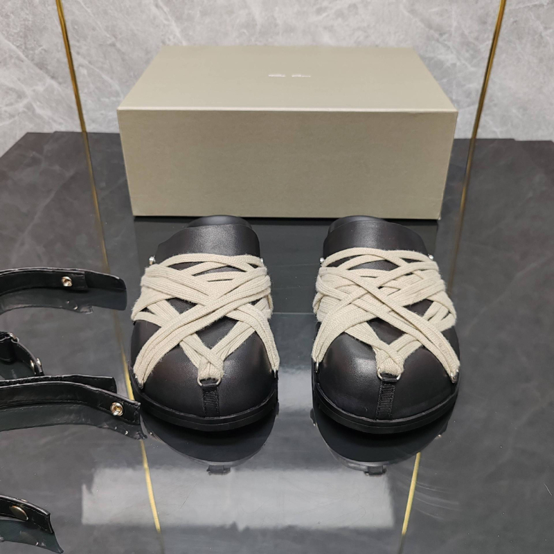 Muške kožne papuče sa širokim prstom, zatvorena prednja strana, casual Birkenstock-stil cipele sa vezicama, proljeće 2025