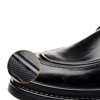 Pantofi pentru bărbați din piele naturală, 100%, șiret, vârf rotund, talpă groasă, stil britanic, potriviți pentru interviuri și nunți