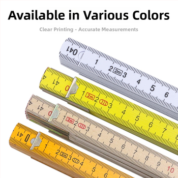 QITE Ξύλινος Αναδιπλούμενος Χάρακας, Ακανόνιστο Σχήμα, Διπλής Όψης Μετρική Κλίμακα, Χάρακας σε εκατοστά, Καθαρό Βάρος 105 g