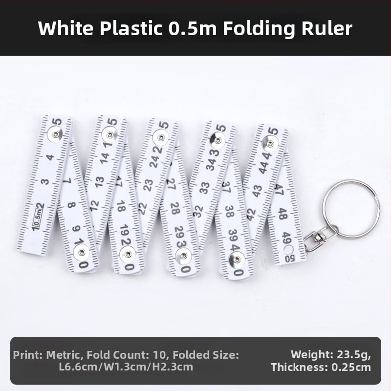 QITE Ξύλινος Αναδιπλούμενος Χάρακας, Ακανόνιστο Σχήμα, Διπλής Όψης Μετρική Κλίμακα, Χάρακας σε εκατοστά, Καθαρό Βάρος 105 g