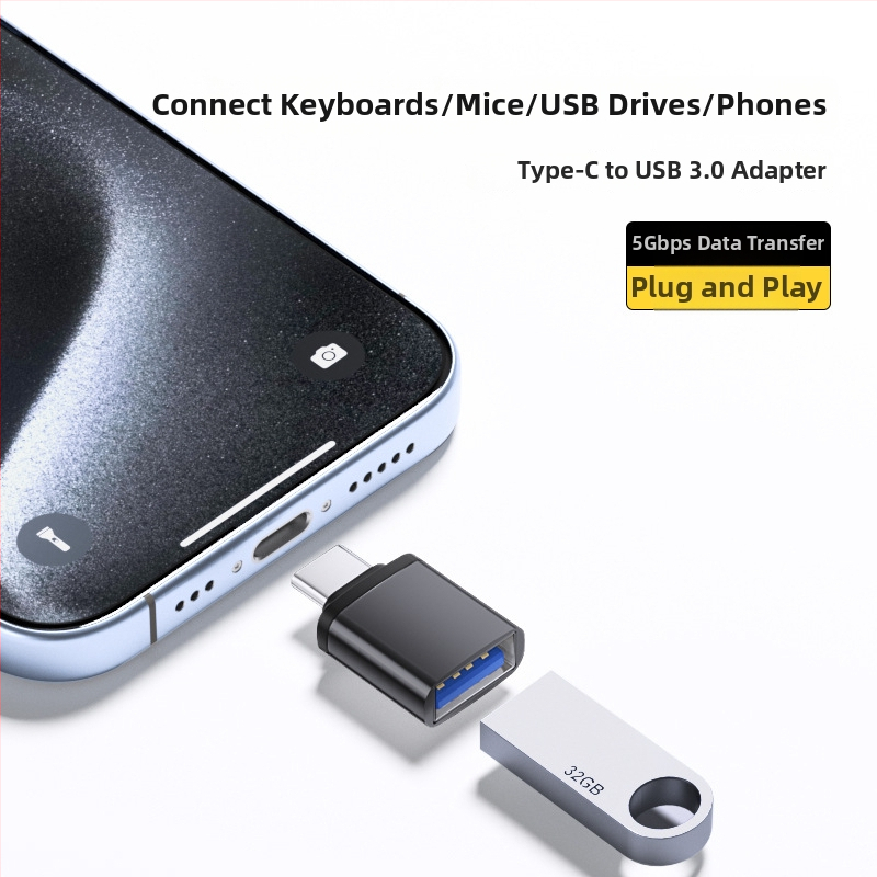 OTG adaptér Type-C na USB 3.0, konvertor USB flash disku pre zariadenia s rozhraním Type-C