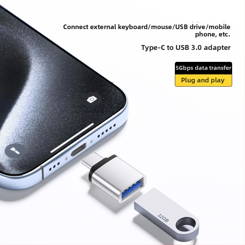 OTG adaptér Type-C na USB 3.0, konvertor USB flash disku pre zariadenia s rozhraním Type-C