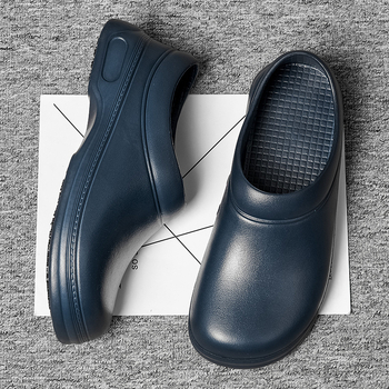 Pantofi de bucătărie anti-alunecare, impermeabili și rezistenți la ulei, cu exterior EVA, branț EVA, talpă din cauciuc, glezna joasă, pentru toate sezoanele