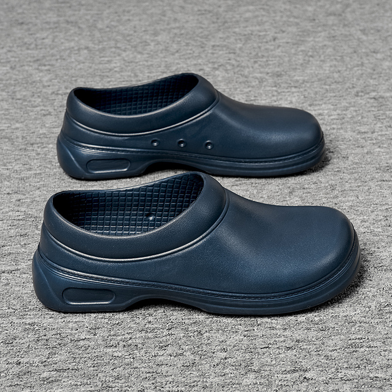 Pantofi de bucătărie anti-alunecare, impermeabili și rezistenți la ulei, cu exterior EVA, branț EVA, talpă din cauciuc, glezna joasă, pentru toate sezoanele