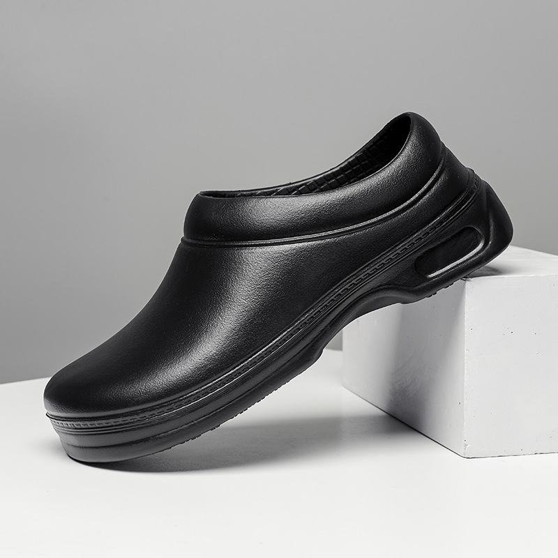 Pantofi de bucătărie anti-alunecare, impermeabili și rezistenți la ulei, cu exterior EVA, branț EVA, talpă din cauciuc, glezna joasă, pentru toate sezoanele