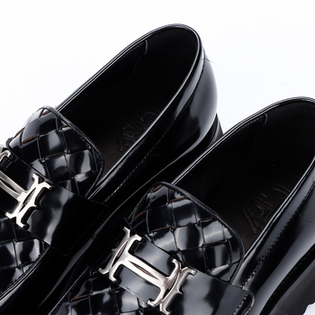 Pantofi din piele pentru bărbați, vârf pătrat, talpă aderentă, partea superioară joasă