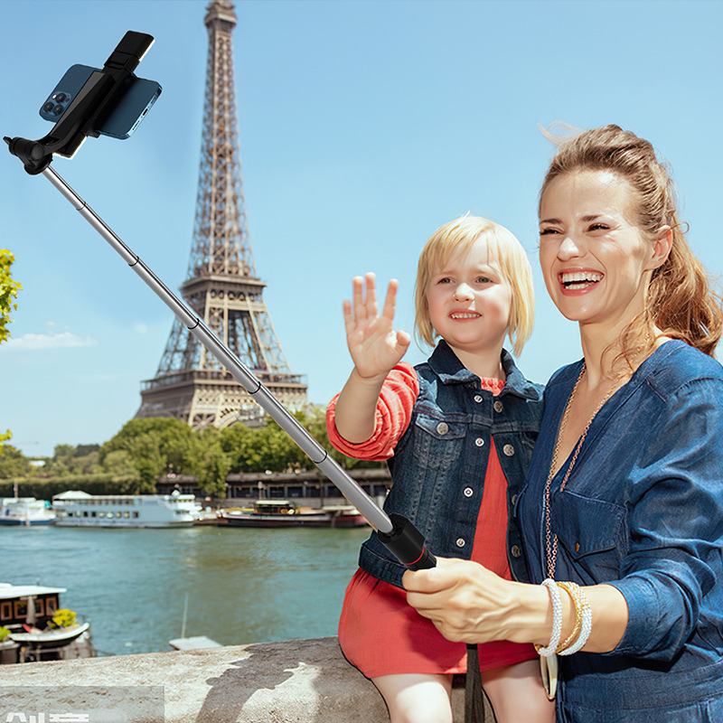 U6 Selfie Stick Bluetooth cu Trepied Telescopic – ABS + Oțel Inoxidabil, Telecomandă Bluetooth Inclusă, Compatibilitate Universală