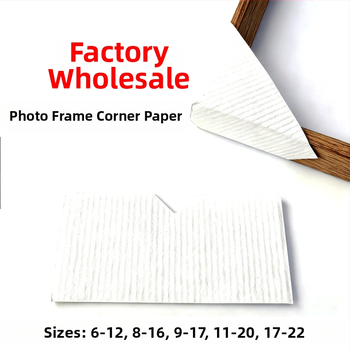 L-tvarovaný rohový ochranný papierový rámový štít pre kaligrafiu a tradičné čínske maľby