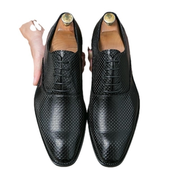 Pantofi eleganți din piele unisex, velur pe partea superioară, talpă din materiale compozite, Minchao Foot