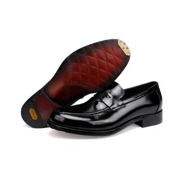 Cordovan muške poslovne cipele na slip-on, kožna potplata, okrugli nos, podstava od kravlje kože, Goodyear šav