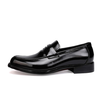Cordovan muške poslovne cipele na slip-on, kožna potplata, okrugli nos, podstava od kravlje kože, Goodyear šav
