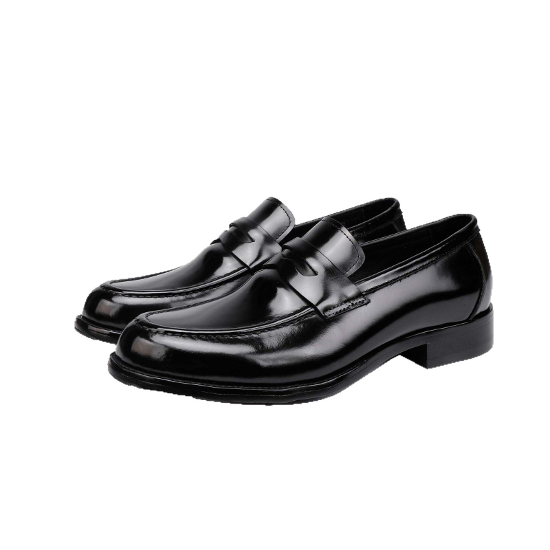 Cordovan muške poslovne cipele na slip-on, kožna potplata, okrugli nos, podstava od kravlje kože, Goodyear šav