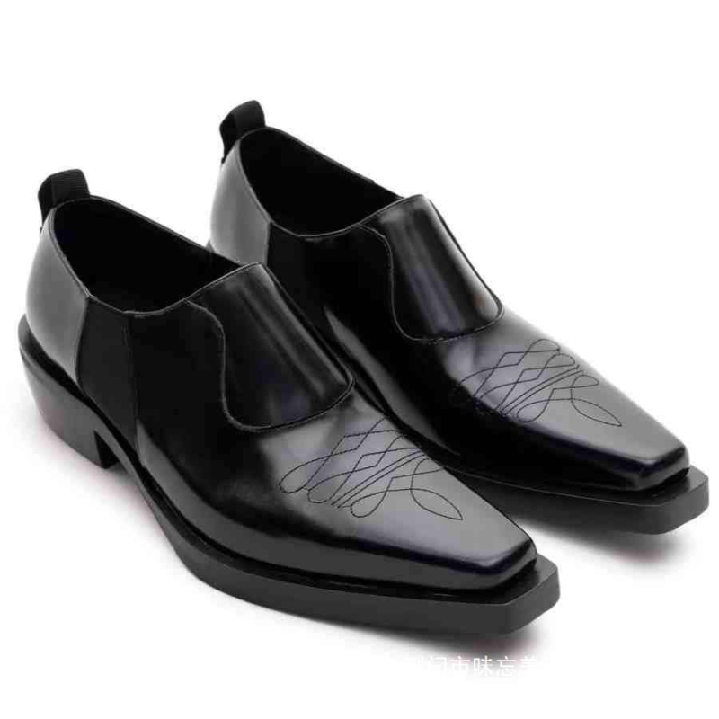 Loafers bărbați cu creștere în înălime, piele microfibră, PU branț, talpă din cauciuc