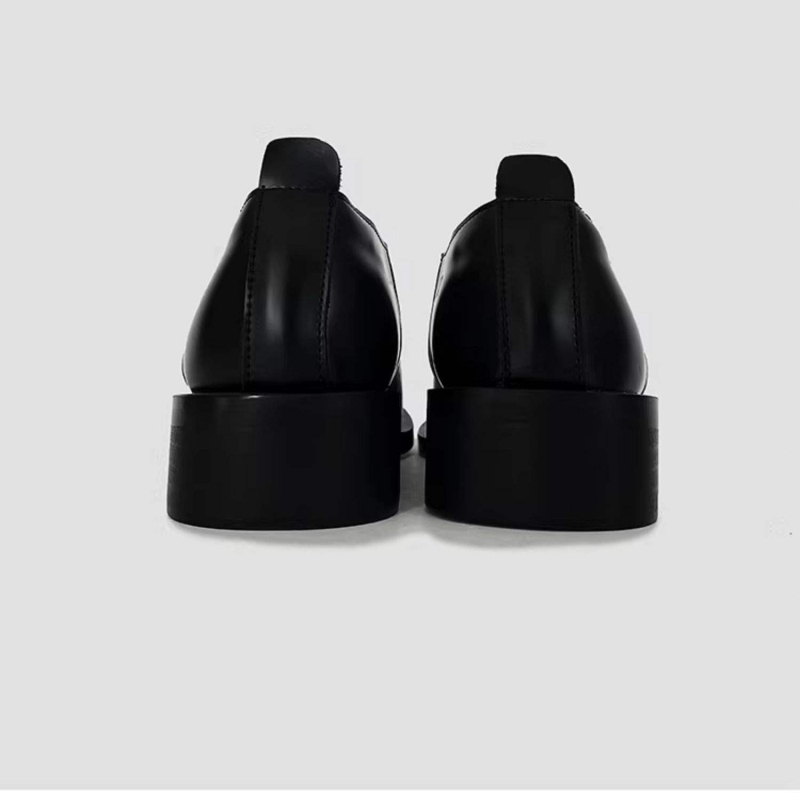 Loafers bărbați cu creștere în înălime, piele microfibră, PU branț, talpă din cauciuc