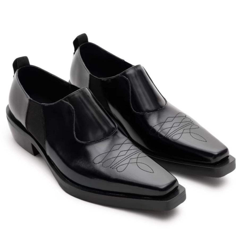 Loafers bărbați cu creștere în înălime, piele microfibră, PU branț, talpă din cauciuc