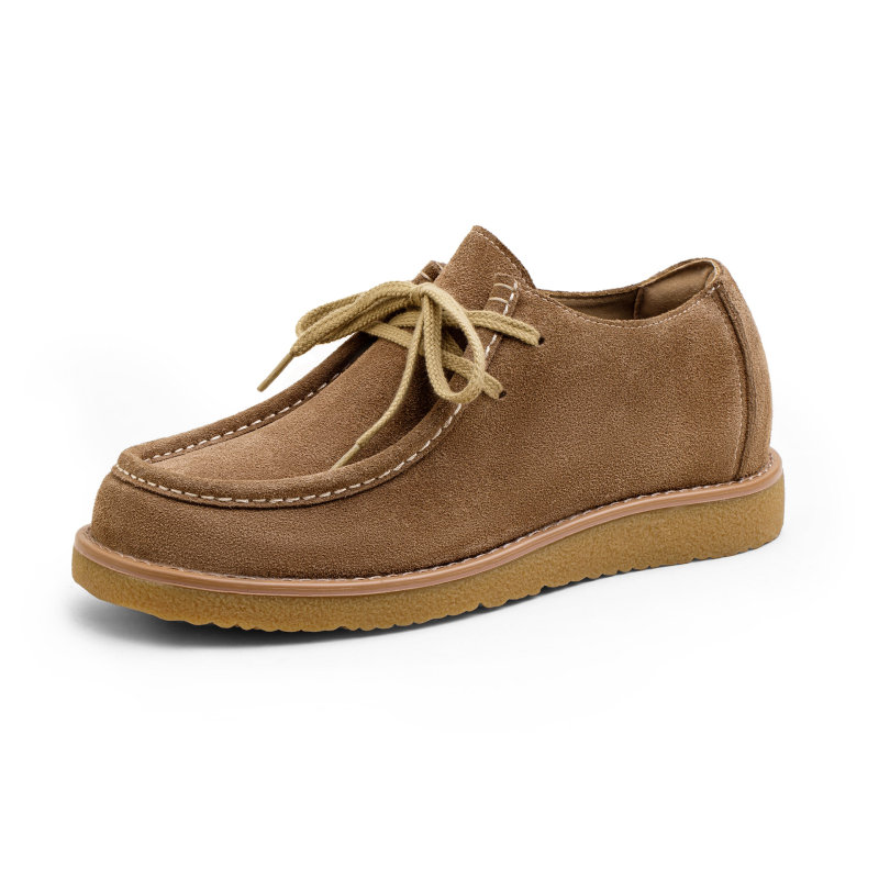 Muške kožne loafers cipele u retro casual stilu, s prednjim vezivanjem, gumena potplata, jesen