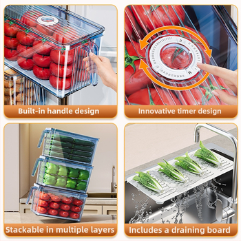 Хладилна кутия за съхранение – органайзер за зеленчуци и кнедли, пластмаса с хранителен клас, предназначена за фризер, съхранение на яйца