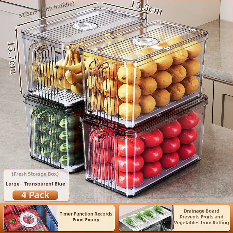 Хладилна кутия за съхранение – органайзер за зеленчуци и кнедли, пластмаса с хранителен клас, предназначена за фризер, съхранение на яйца