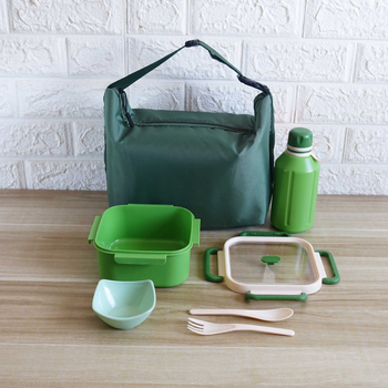 Σετ κουτιών γεύματος για ταξίδι — μινιμαλιστικός ορθογώνιος σχεδιασμός, χωρητικότητας 1–2L, υλικό πλαστικό + 304 ανοξείδωτος χάλυβας, κατάλληλο για φούρνο μικροκυμάτων