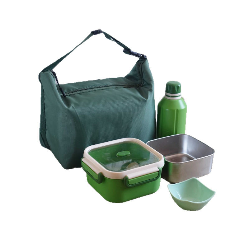 Σετ κουτιών γεύματος για ταξίδι — μινιμαλιστικός ορθογώνιος σχεδιασμός, χωρητικότητας 1–2L, υλικό πλαστικό + 304 ανοξείδωτος χάλυβας, κατάλληλο για φούρνο μικροκυμάτων