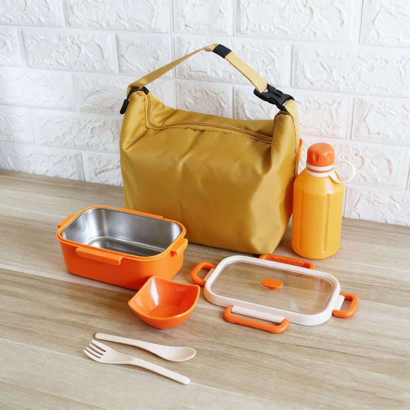 Σετ κουτιών γεύματος για ταξίδι — μινιμαλιστικός ορθογώνιος σχεδιασμός, χωρητικότητας 1–2L, υλικό πλαστικό + 304 ανοξείδωτος χάλυβας, κατάλληλο για φούρνο μικροκυμάτων