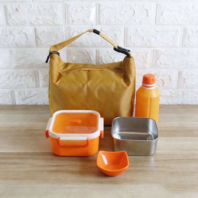 Σετ κουτιών γεύματος για ταξίδι — μινιμαλιστικός ορθογώνιος σχεδιασμός, χωρητικότητας 1–2L, υλικό πλαστικό + 304 ανοξείδωτος χάλυβας, κατάλληλο για φούρνο μικροκυμάτων